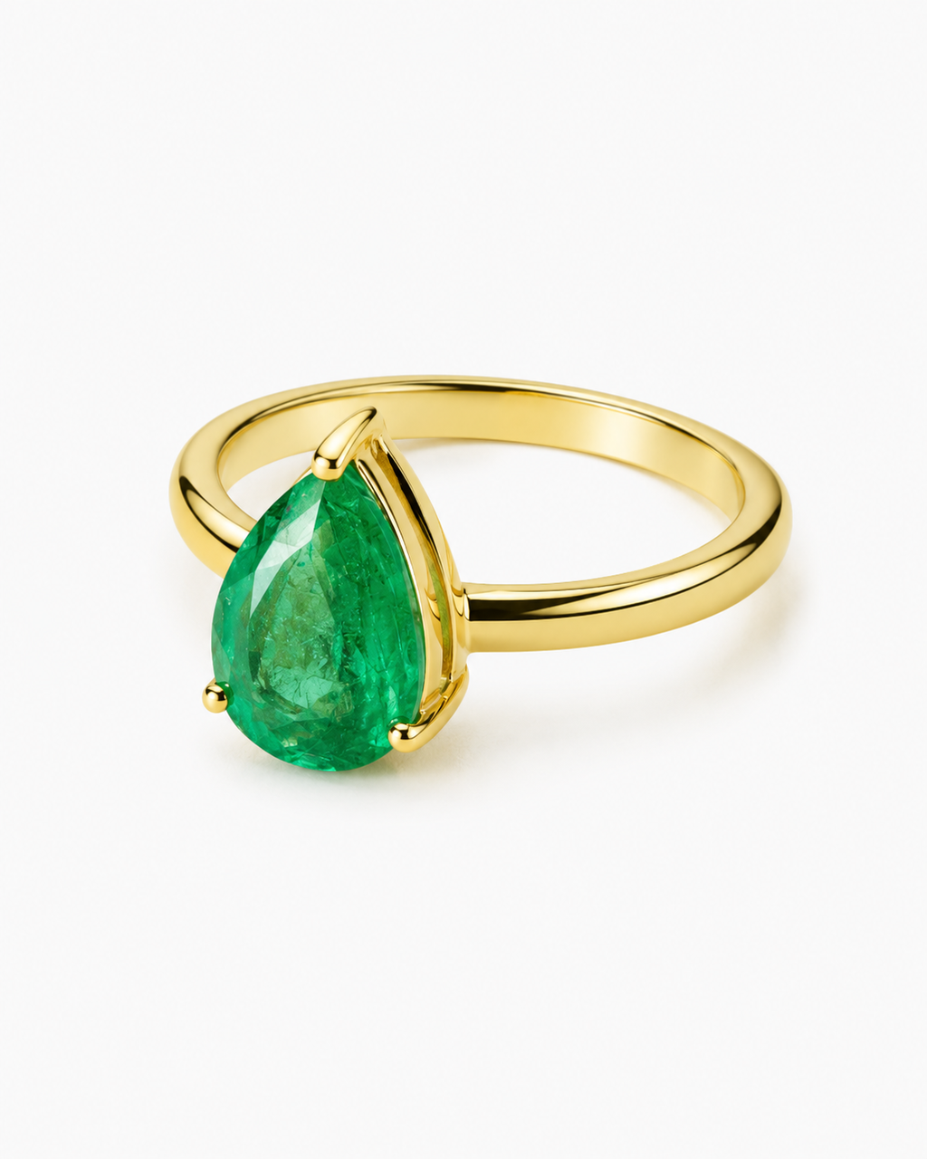 ANEL ESMERO IRIS DE GAIA EM OURO 18K E ESMERALDA
