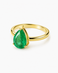 ANEL ESMERO IRIS DE GAIA EM OURO 18K E ESMERALDA