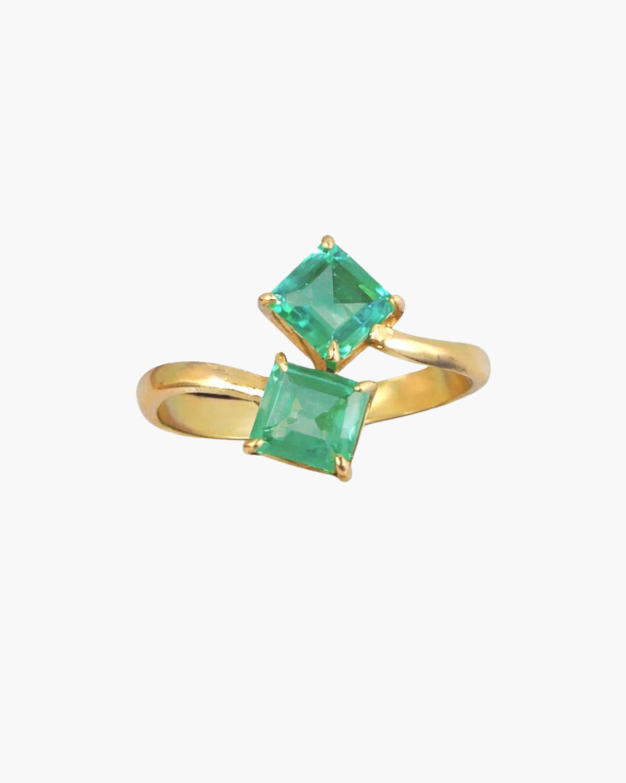ANEL ESMERO ECLIPSE EM OURO 18K E ESMERALDA