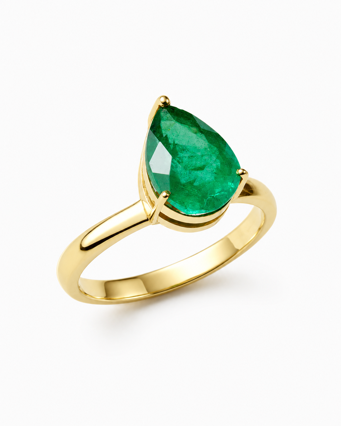 ANEL ESMERO IRIS DE GAIA EM OURO 18K E ESMERALDA