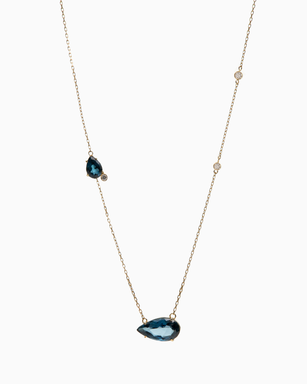 COLAR ABISSAL COM TOPÁZIO LONDON  E DIAMANTES